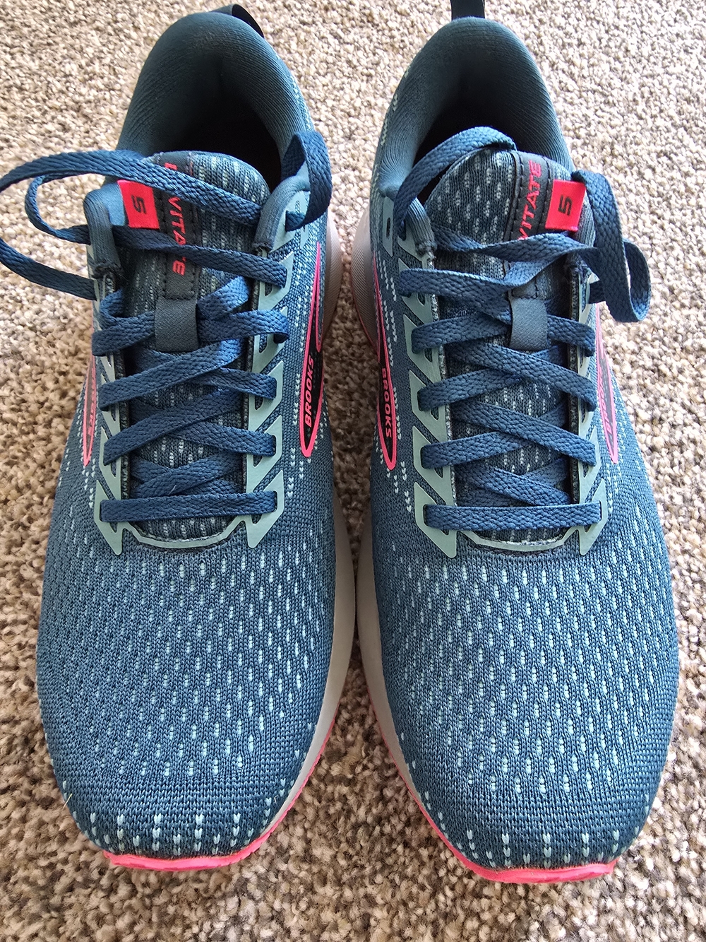 Brooks Women's Running Shoes in Teal with Pink Accents